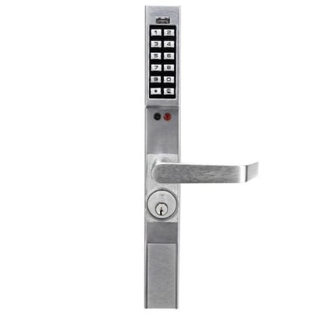 AlarmLock: Trilogy DL1300 Narrow Style Keypad Lever Lock W/ Audit Trail / Satin Chrome